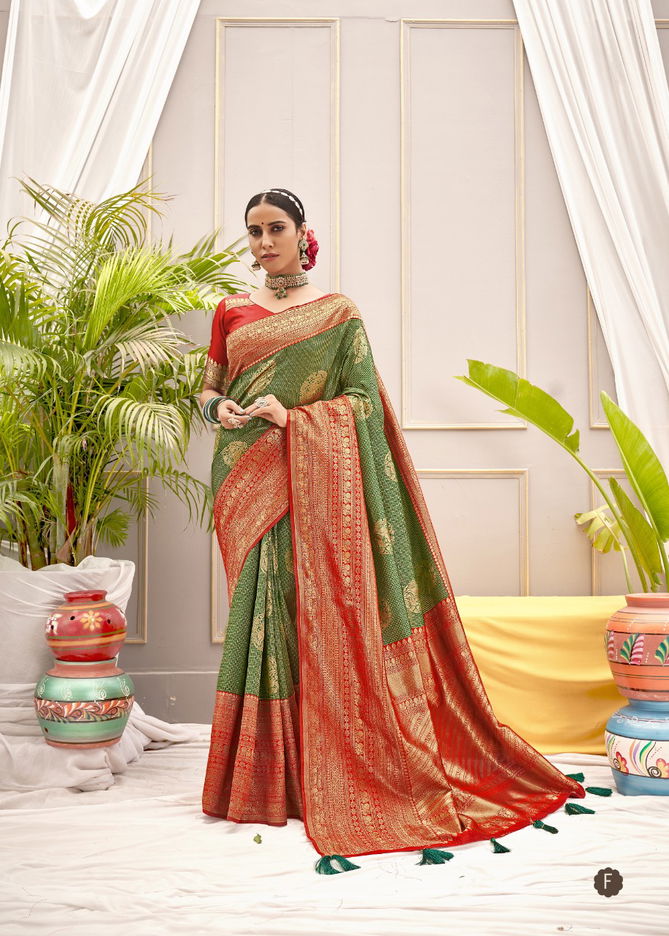 Shangrila Varlakshmi Silk 6 Latest Fancy Wedding Wear Organza Saree Collection